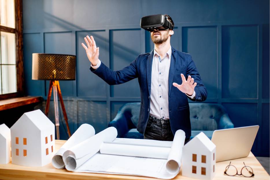 Con la realidad virtual, es posible explorar inmuebles desde casa, visualizar acabados y simular espacios aún en construcción.